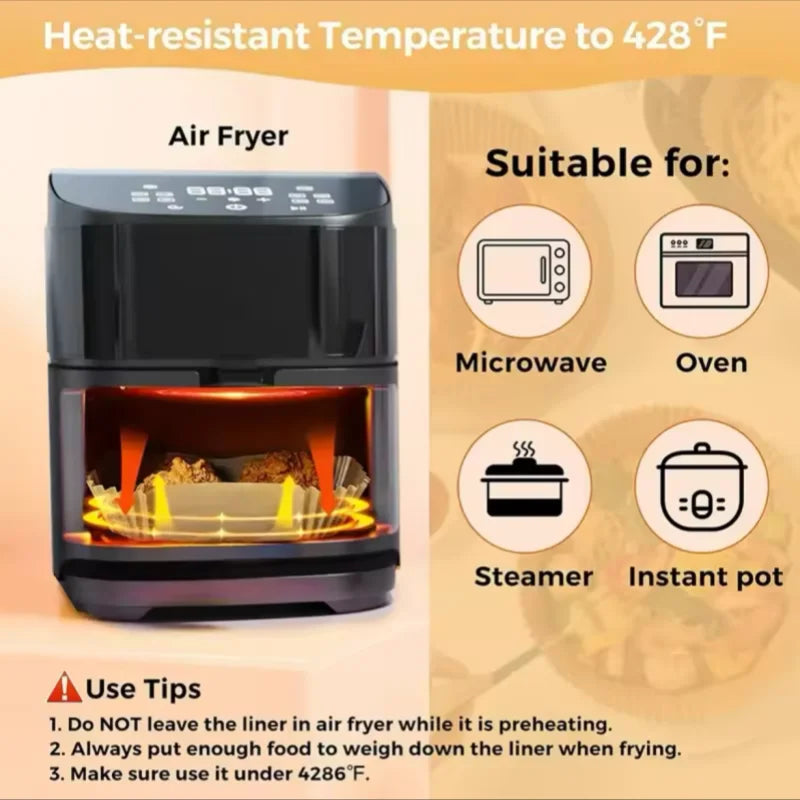 50Pcs Disposable Air Fryer Paper