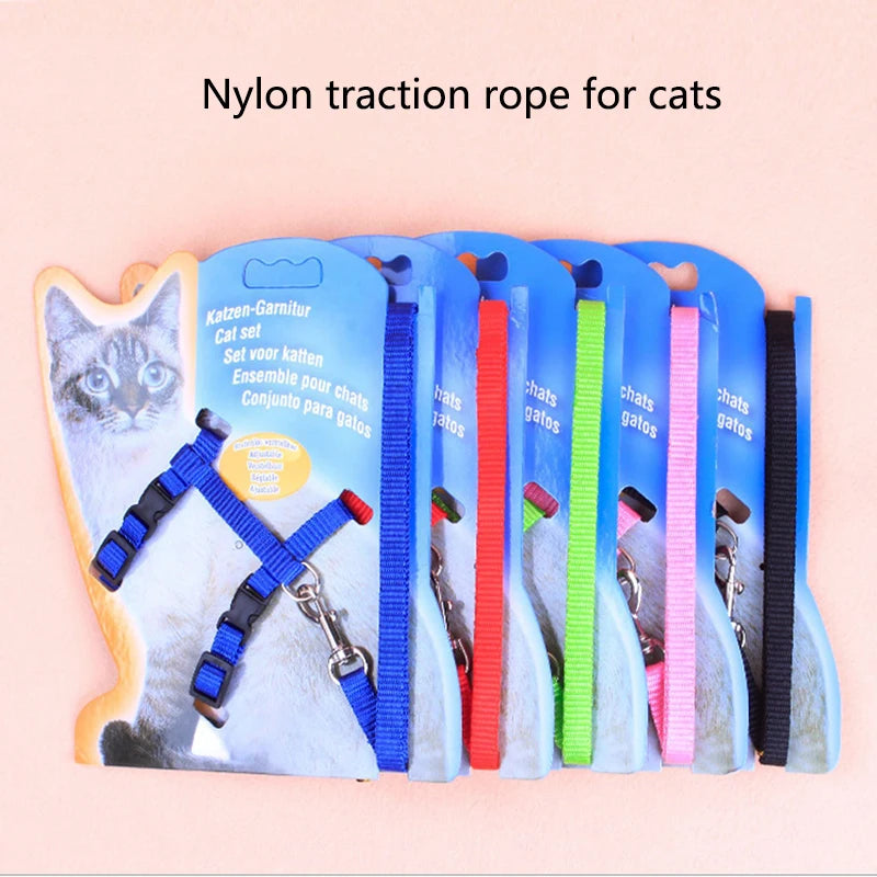 New cat leash I-shaped special dog leash for going out is firm and safe paper jam chest and back pet supplies