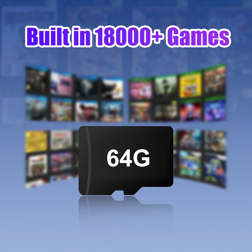 Game Memory Card for R36S Handheld Game Console EmuELEC 4.7 OS Retro Video Game Player with 18000+ Games for PS1/PSP/N64/SS/NES