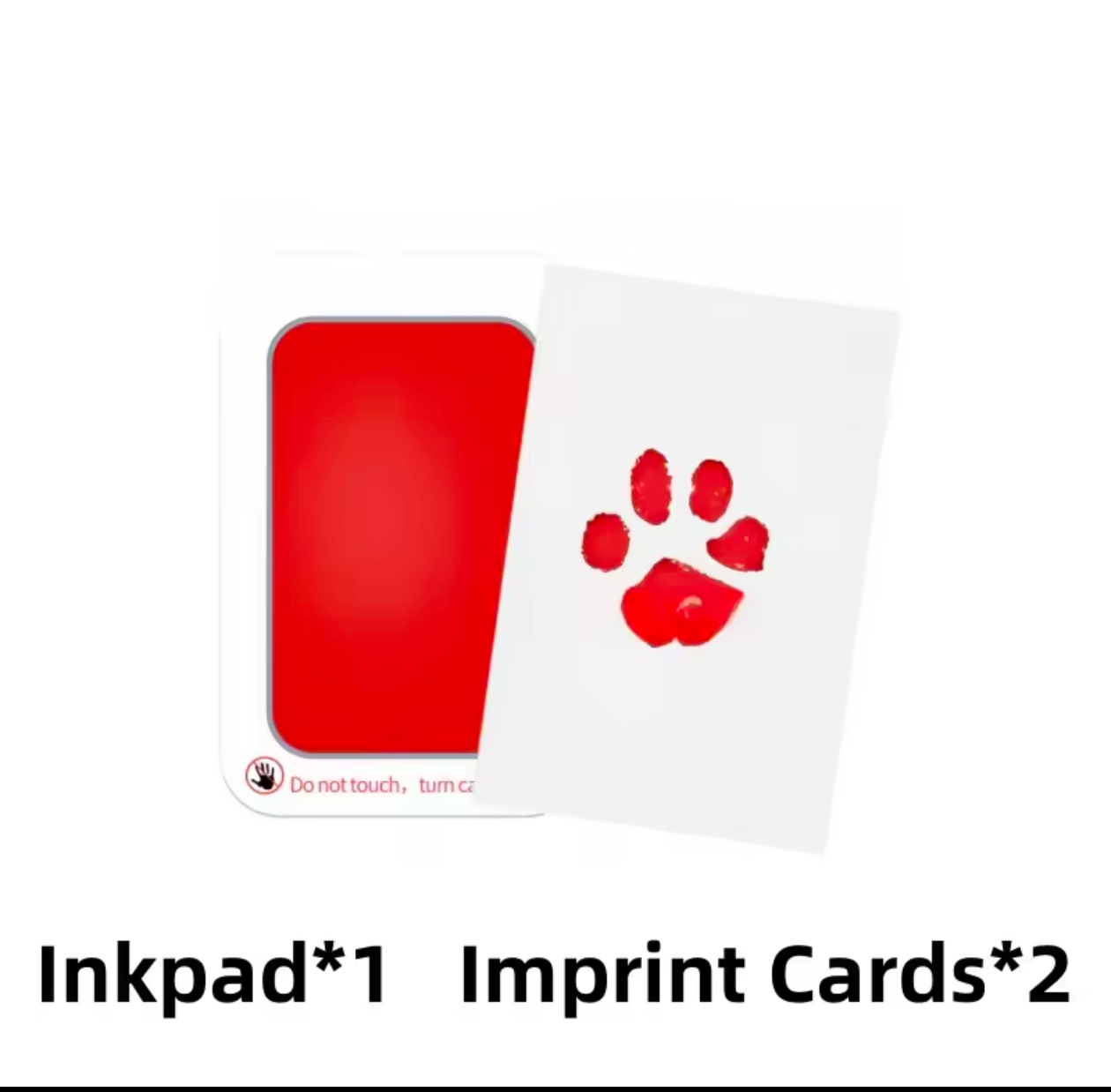 Pet Paw Print Kit With 1 Ink Pad & 2 Imprint Cards